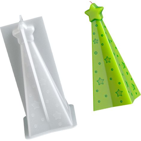 Stampo per candele a forma di albero di Natale, resistente al calore - Stile 1