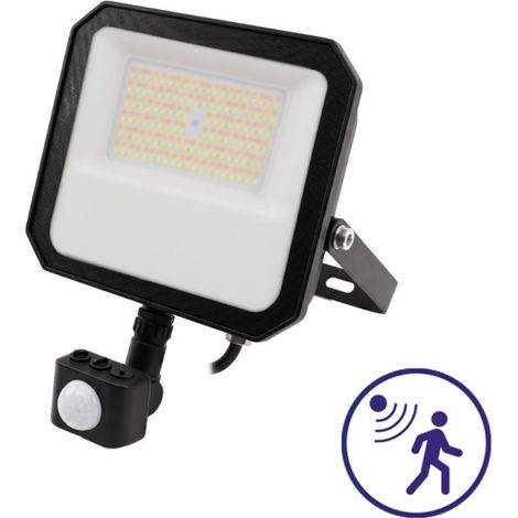 Projecteur LED Extérieur avec Détecteur 50W CCT IP65 Noir - 110 deg - Switch 3000-4000-6500K (1/5)