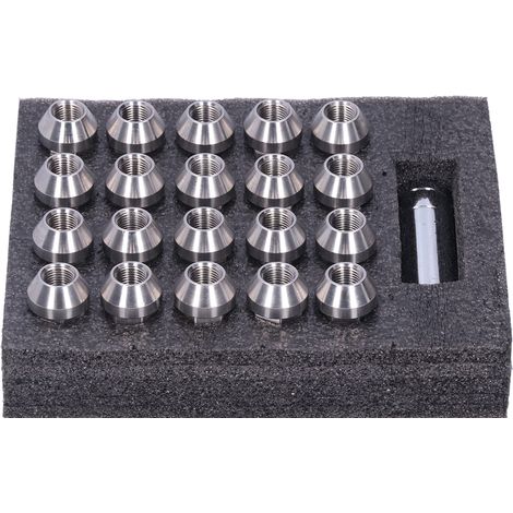 Kit de douilles pour écrous de roue 1/2‑20 en acier inoxydable 304 traité thermiquement, haute résistance, universel (1/5)