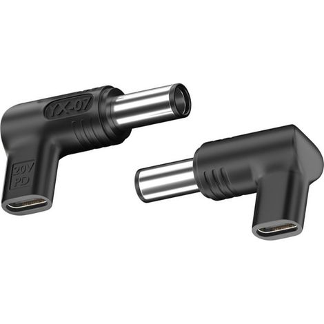 Adaptateur coudé 2-Pack USB-C femelle vers 7.4x5.0mm mâle 20V PD Emulator, 100W (1/4)