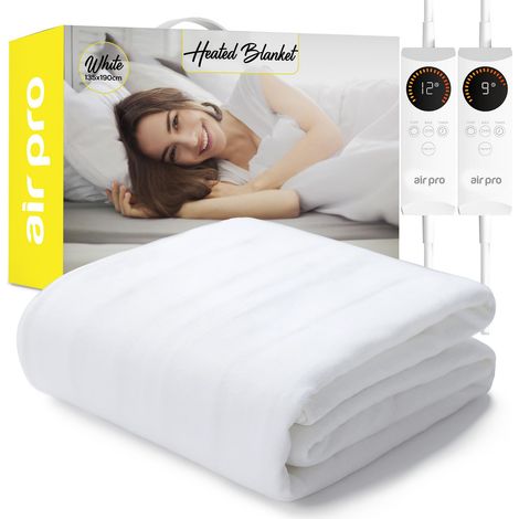 Air Pro Electric Blanket - Fully Fitted Mattress Cover With Elastic Straps - Double-135x190cm
