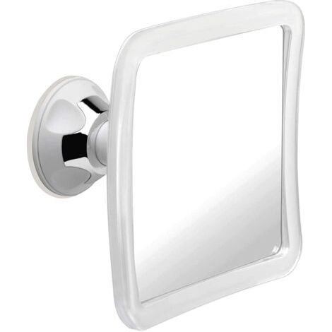 Anti-Fog Shower Mirror 16cm x 16cm, Shaving Mirror with Suction Cup, Small Shatterproof Bathroom Mirror, No Adhesive, 5x Magnification (1/5)