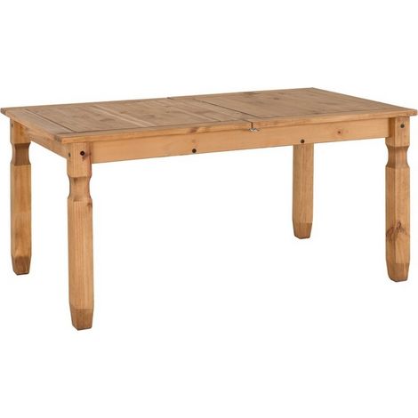 Corona Extending Dining Table - L90 x W200 x H75.5 cm - Distressed Waxed Pine (1/5)