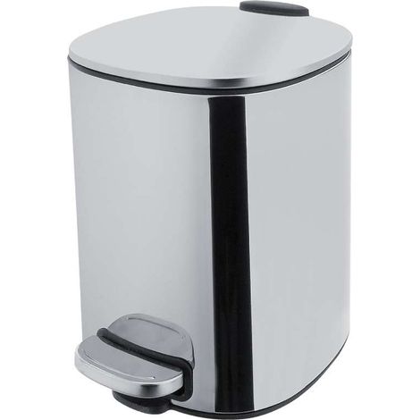 Nimco Cubos de basura - Cubo de basura 5 L, acero inoxidable KOS 9005-18 (1/4)