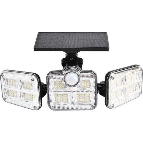 Nouvelle lampe de jardin LED à détecteur de mouvement avec mât et applique solaire murale