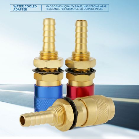 3 Stück 8 mm Wasserkühlungs- und Gasadapter-Schnellkupplungsanschluss für WIG-Schweißbrenner (1/5)