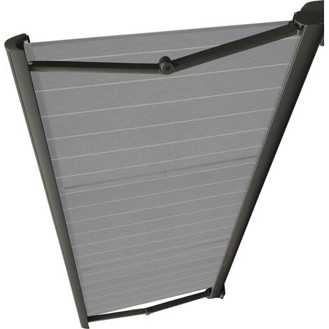 STORE DE TERRASSE COFFRE INTEGRAL MOTORISE RAL ANTHRACITE 2,7 X 2 TOILE DICKSON® NAPLES (1/5)