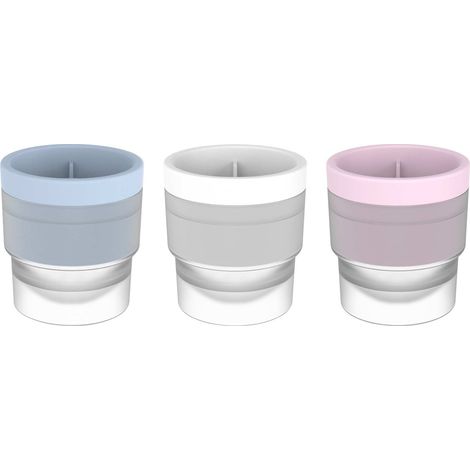 3 moldes esféricos para hielo, de plástico PET y PP, de 6 cm, apilables, para whisky y cócteles. (1/5)