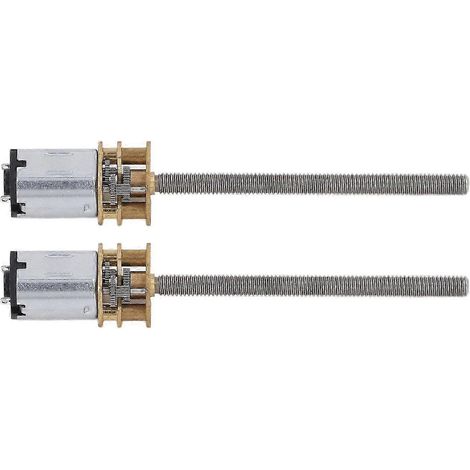 Gleichstrom-Getriebemotor 6V 1000RPM, 2 Stück, M4 x 55mm Welle, Rotkupfer, Mikro-Elektrogetriebe für Winden und Hebevorrichtungen. (1/5)