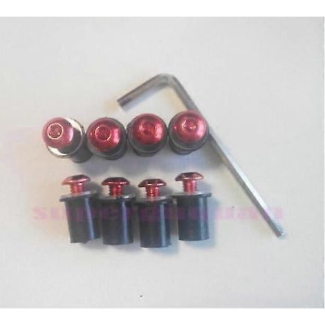 Déflecteurs de pare-brise et vis de fixation neufs pour Suzuki Katana 600 750 GSX600F GSX750F (1998-2008) - Vis rouges (1/5)