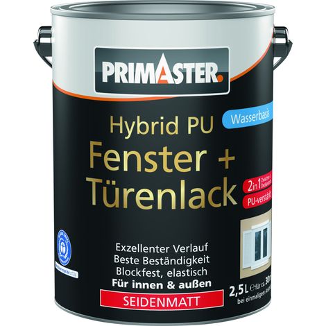Primaster Hybrid PU-Fenster + Türenlack 2,5 L weiß seidenmatt Lack