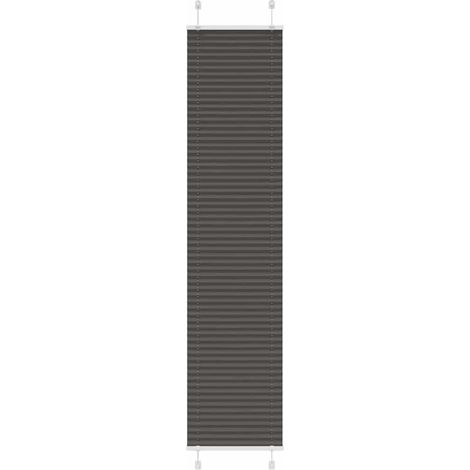 Plissee Schwarz 45x200 cm Stoffbreite 44,4 cm Polyester