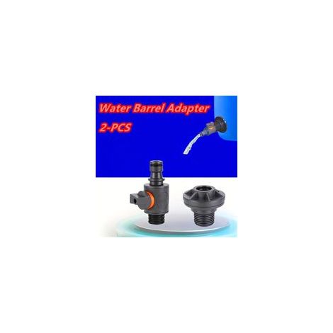 Kit d'adaptateurs 2 pièces PVC/IBC — Connecteurs durables pour réservoirs de stockage d'eau avec vannes (1/5)