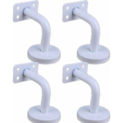 - 4 supports de main courante en acier inoxydable en blanc pour supports de rampe d'escalier muraux pour supports muraux de rampe d'escalier,60 mm x 60 mm (1/3)