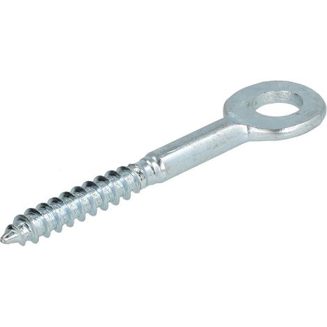 Vis à oeillet long nickelées diamètre 6 mm x 50 mm