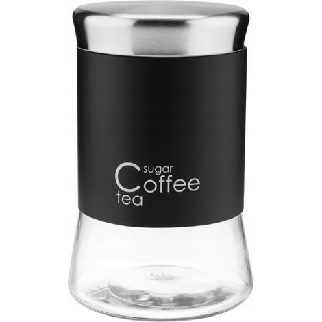 Recipiente de vidrio negro para especias de 1000 ml. (1/2)