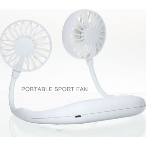 Mini Ventilateur - Non spécifié - Blanc - 3 Vitesses Réglables - 2000 mAh - Portable (1/4)