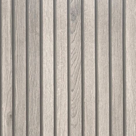 Papier Peint Bois Gris Panneau Mural Bois 3D Effet Papiers Peints Imitation Lamelle Murale Adhésif pour Meuble Papiers Peints pour Porte Salle de Bain Chambre 40cm×300cm (1/5)