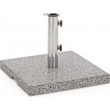Moderner Sockel "Stein" 25 kg für Sonnenschirm Granit Mittelstange -Quadratische