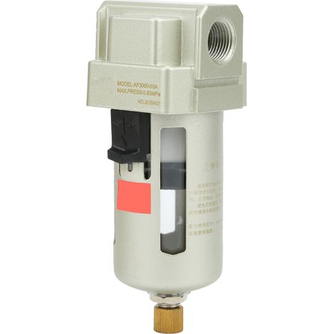 Filtre à air, séparateur huile-eau, outil pneumatique, unité mécanique monobloc, corps en alliage d'aluminium (1/5)