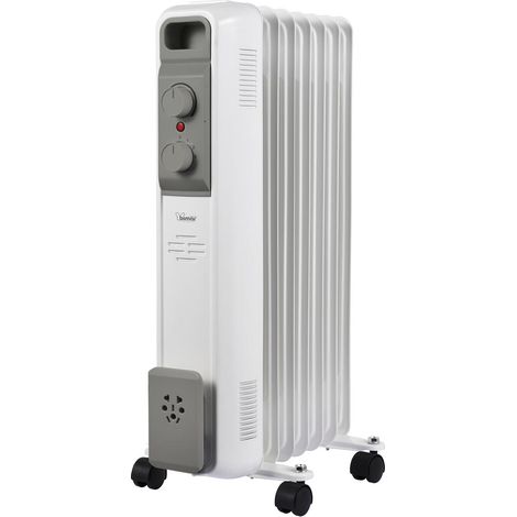 Radiateur à Huile 7 Éléments - 125x575mm - Chauffage par Convection Naturelle (1/2)