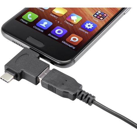 Renkforce USB 3.2 Gen 1 (USB 3.0) Adapter [1x USB-C® Stecker, USB 2.0 Stecker Micro-B - 1x USB 3.2 G (1/4)