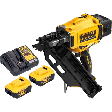 Cloueuse sans fil DeWalt DCN 930 P2 18 V 50 - 90 mm sans balais + 2 batteries 5,0 Ah + chargeur