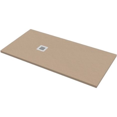 Piatto doccia 75x140 h.2,8 in marmo resina effetto pietra sabbia (1/5)