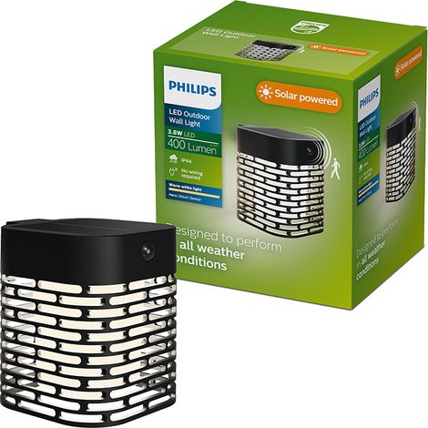Applique Solaire Led Hara éclairage Extérieur Autonome Et Chaleureux - Philips