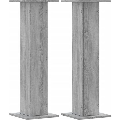 Supports de haut-parleurs 2 pcs gris sonoma bois d'ingénierie CFW97614 (1/5)