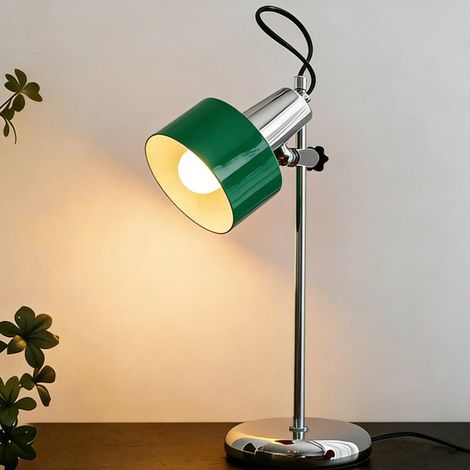 Lampe de bureau LED à hauteur réglable, tête pivotante à 350°, lampe de chevet, intensité lumineuse réglable (3000K/4500K/6000K), commande filaire (1/5)