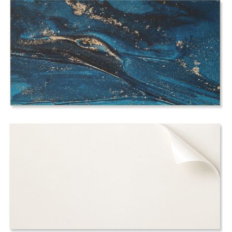 Azulejos de vinilo para pared con gr谩ficos para pasillo, dise帽o abstracto con ondas, 10x40x20 cm