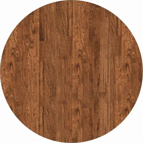 Dessus de table,Plateau de table,Dessus de bureau Marron foncé Ø 80 x 2.5 cm Chêne massif CFW79929 (1/5)