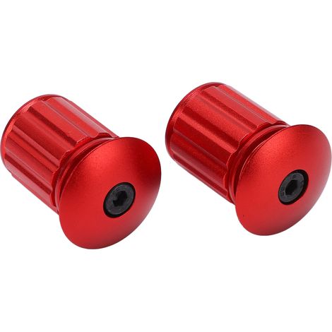 Bouchons de guidon en alliage d'aluminium pour VTT, vélo pliant et vélo de route, couleur rouge (1/5)