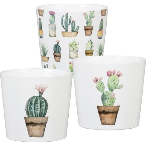 Scheurich Übertopf Serie 870 Ø 7 x 10 cm Kakteen Blumentöpfe & Übertöpfe