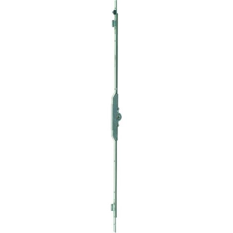 Ferco – Crémone jet 7,5mm longueur 1600 mm – Verrouillage fouillot pour fenêtres coulissantes PVC – Cote D 800 mm – 2 galets robustes