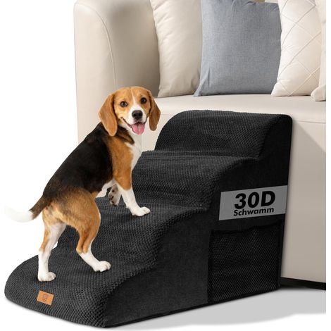 1 Escalier pour chien 4 marches mousse haute densité antidérapant inclinaison 36 degrés lit canapé voiture