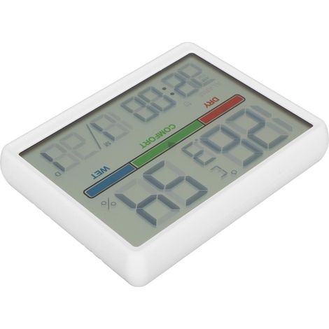 Réveil de bureau LED avec affichage de la température et de l'humidité, batterie 240 mAh, réveil numérique 12/24 heures avec fonction snooze. (1/5)