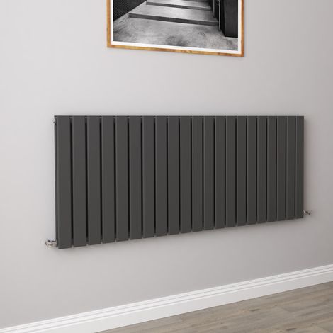 AICA Flat Panel Radiator Designer Central Heating Horizontal 600x1428mm Double Anthracite (1/5)