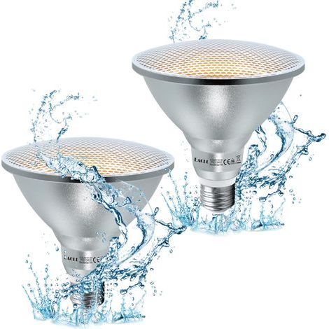 Ampoule LED E27 PAR38 18 W 2000 lm 3000 K blanc chaud, équivalent 120 W, faisceau concentré 60°, non dimmable, sans scintillement, lot de 2 (1/5)