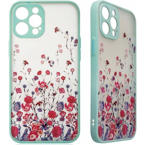 Design Case iPhone 12 Pro Floral Hellgrüne Hülle (1/5)