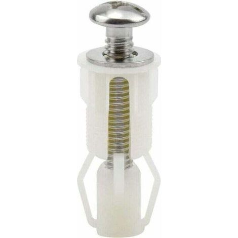 Vis D'expansion pour Couvercle de Toilette Fixation Abattant WC Vis pour Lunette Toilette Ensemble de Fixation Pièces de Rechange pour Couvercle de (1/5)