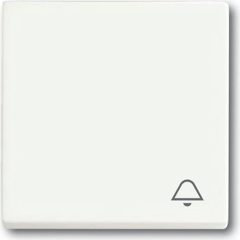 Busch-Jaeger Bascule avec impression symbole "Sonnette" pour interrupteur/bouton poussoir, 1 fois blanc studio mat - Plateforme 63 (2520 KI-884), 2CKA001751A3182