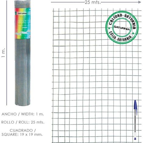 Recinzione rete Saturnia Malla elettrosaldata argento 100 cm