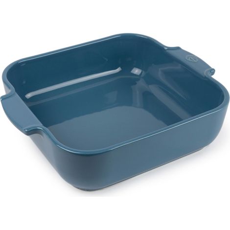 PEUGEOT - Pirofila quadrata in ceramica - 28 cm (manici inclusi) x 23,7 x 7,2 cm - Capacità: 2,7 L - Garanzia 10 anni - Made in France - Colore azzurro (1/5)