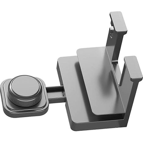 Organisateur de sèche-cheveux facile à installer, doté d'une ventouse et d'un support de rangement intégré pour une organisation aisée du cordon  un accessoire de salle de bain.
