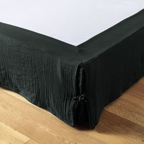 Cache-sommier "Gaïa" toutes dimensions "Gaze de Coton" l'Effet Papillon - Gaia Sapin - 160 x 200 cm