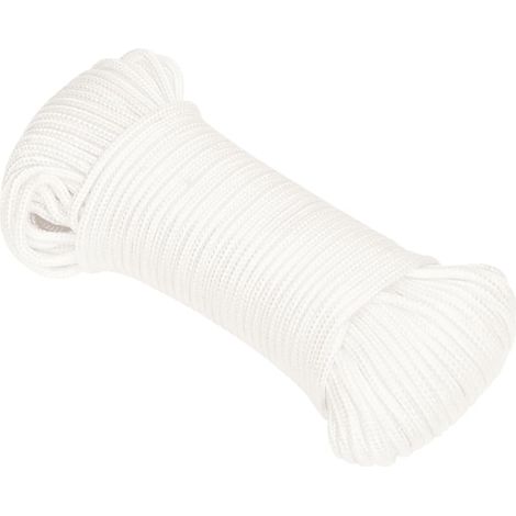 Corde de bateau, Corde de Chanvre, pour la Décoration, le Bricolage, le Jardinage Blanc complet 5 mm 500 m Polypropylène OIB3671E (1/5)