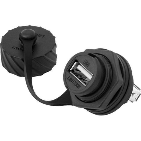 Adaptateur USB 2.0/3.0 femelle pour montage sur panneau, connecteur étanche IP67 avec capuchon - USB 2.0 (1/4)