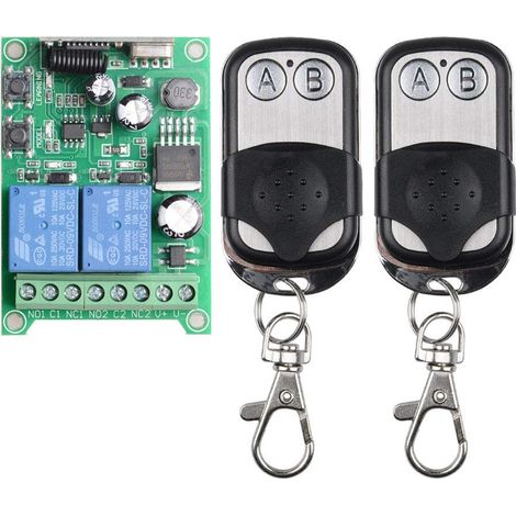 1 Récepteur Radio 2 Canaux, 433 MHz, 12-48 V, Télécommande Sans Fil Pour Porte Garage (1/5)